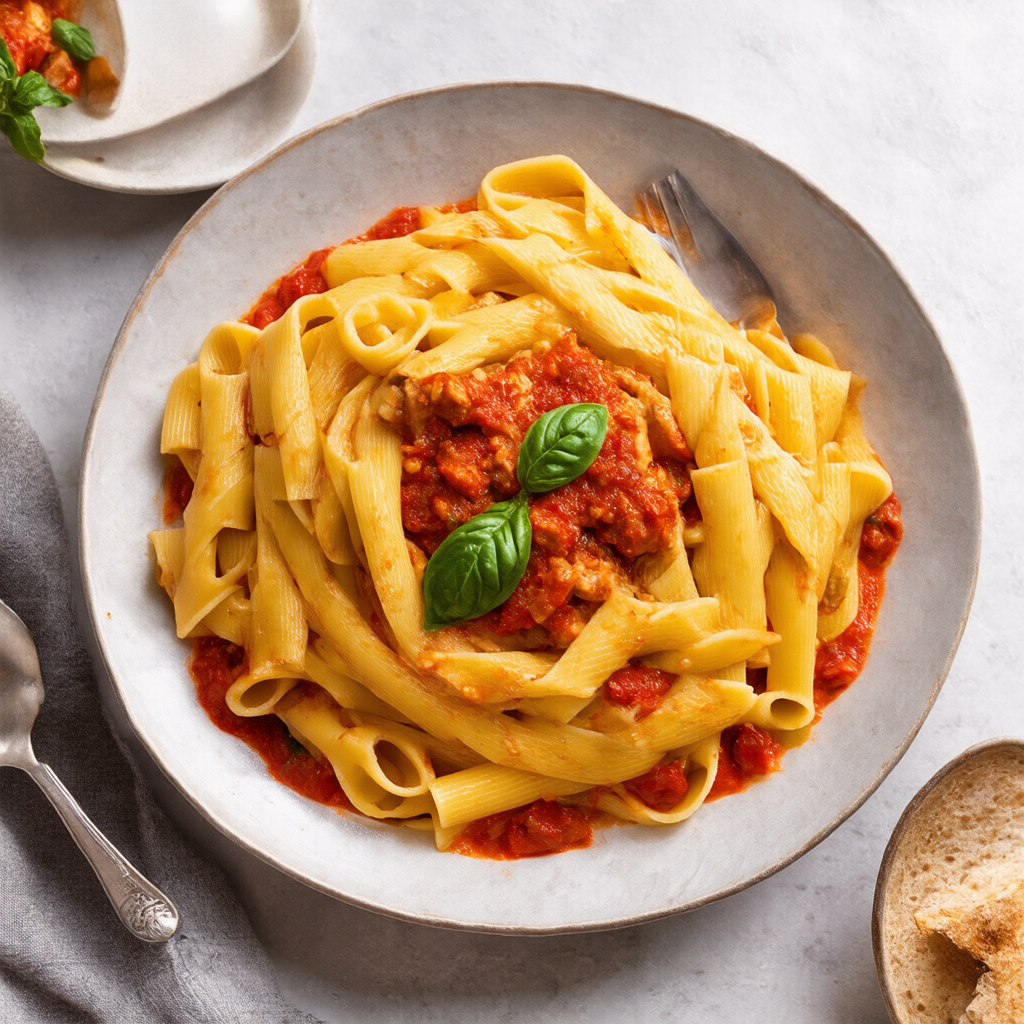 Homemade Tagliatelle with Chicken Ragu