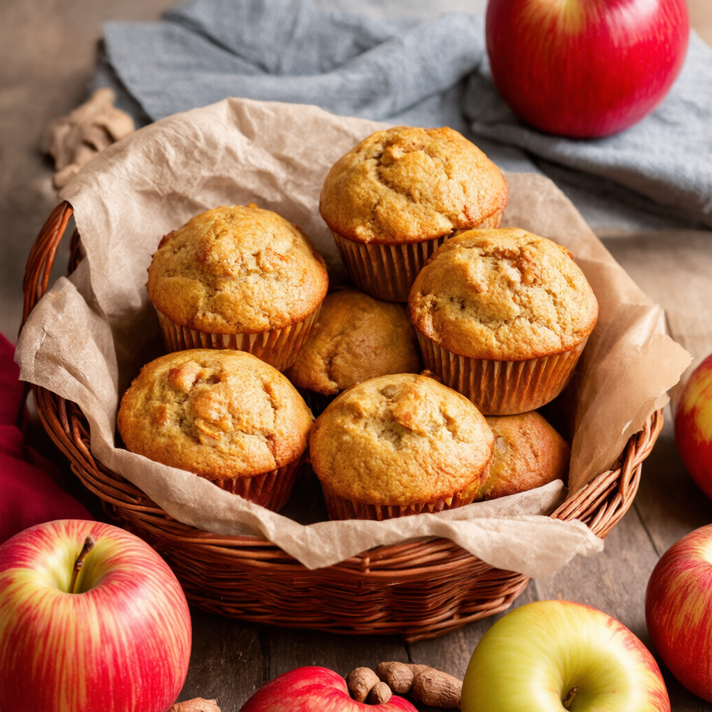 Stewed Apple Ginger Muffins