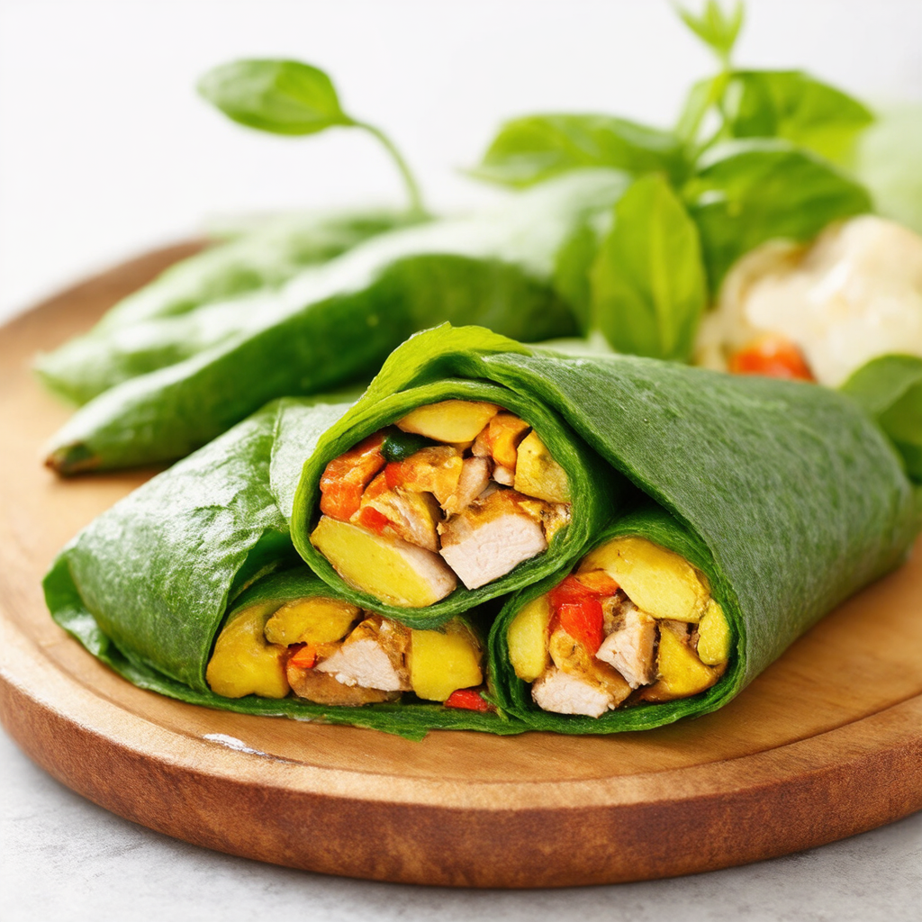 Zucchini and Chicken Herb Wraps