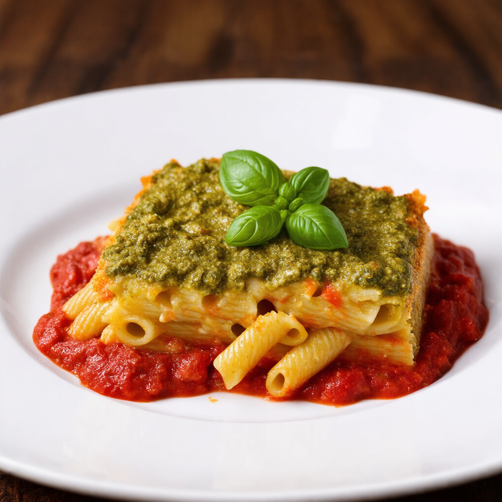 Passata & Pesto Pasta Bake