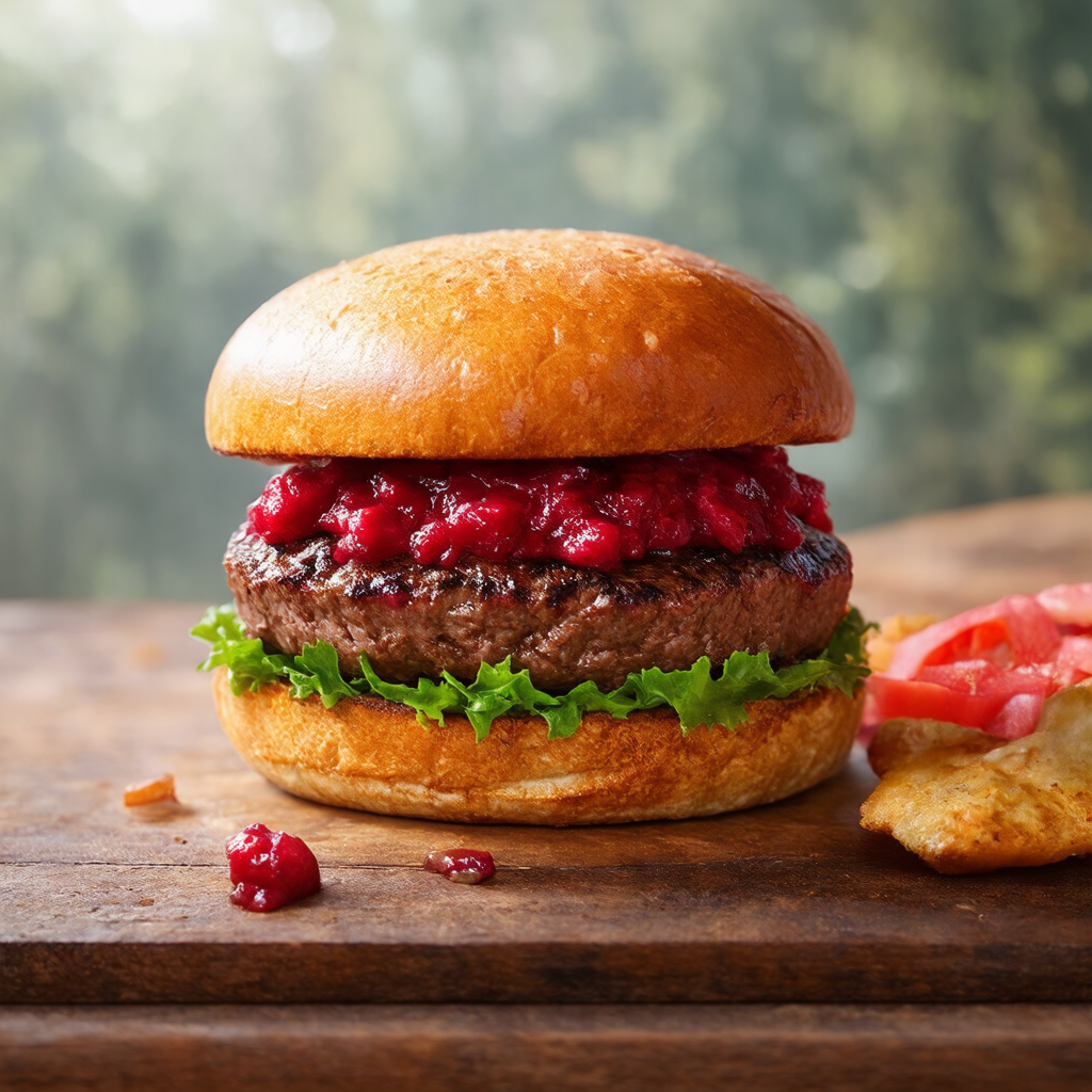 Bushman’s Beef Burger with Beetroot Relish