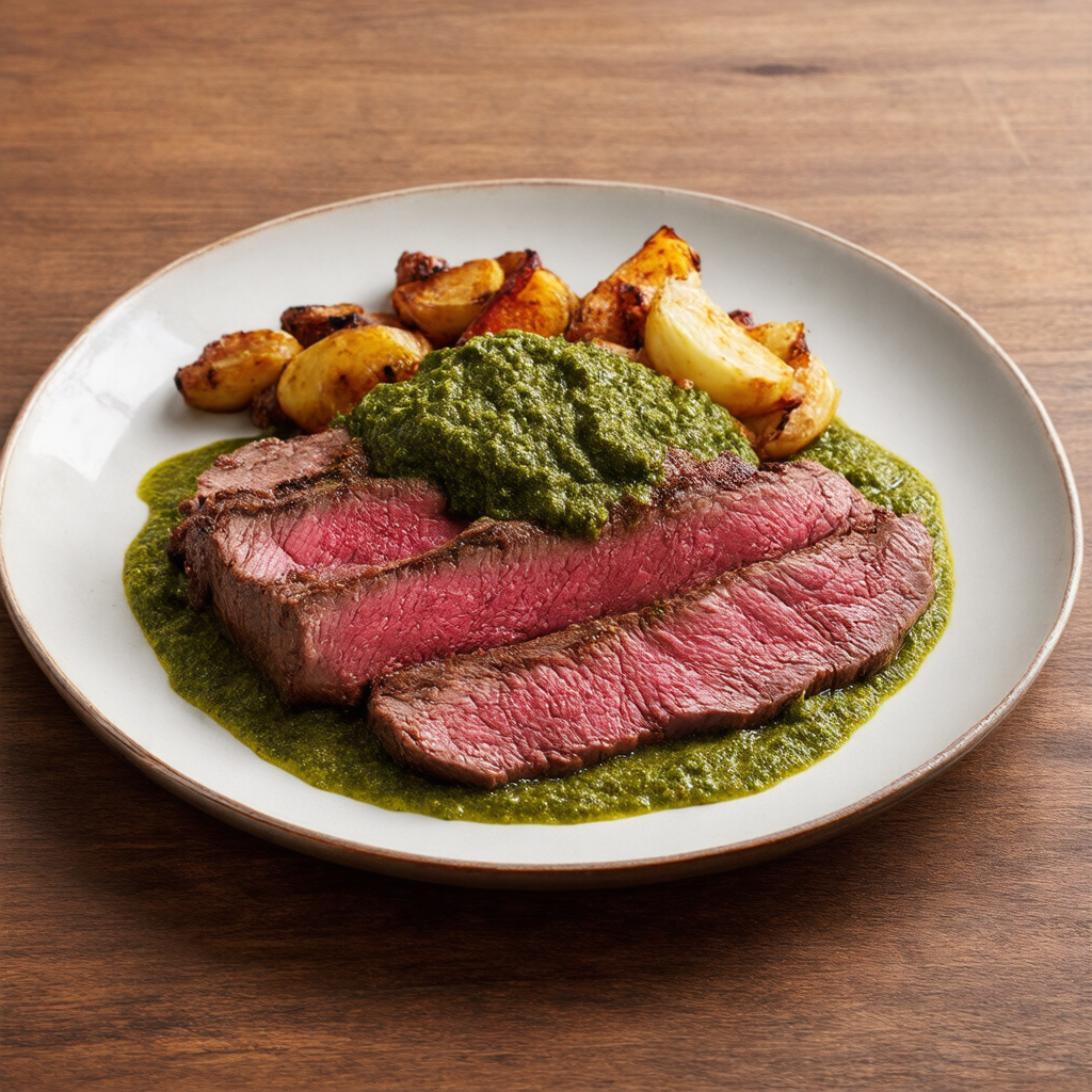 Spicy Sirloin with Garlic Chimichurri