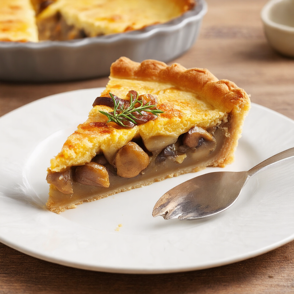 Mushroom and Caramelized Onion Quiche