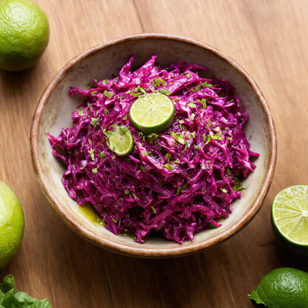 Lime-Infused Red Cabbage Slaw