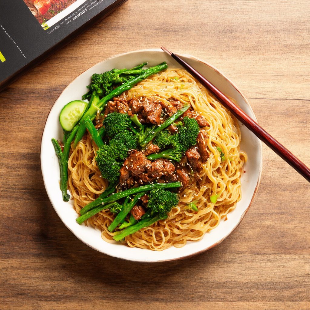 Broccolini and Beef Noodle Stir-Fry