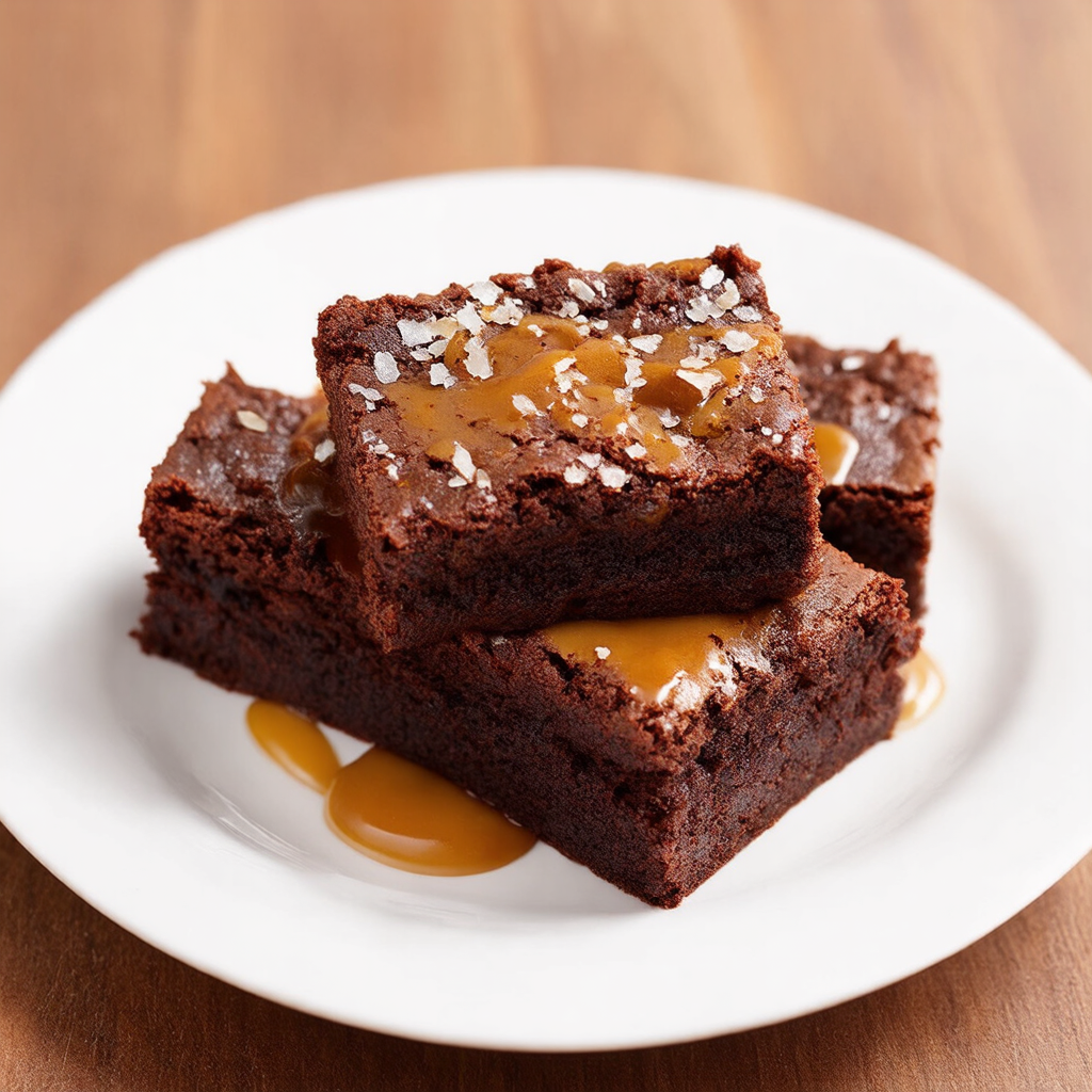 Classic Fudgy Brownies with Salted Caramel