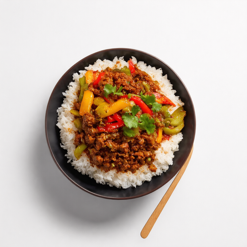 Asian-Style Sticky Mince Bowl