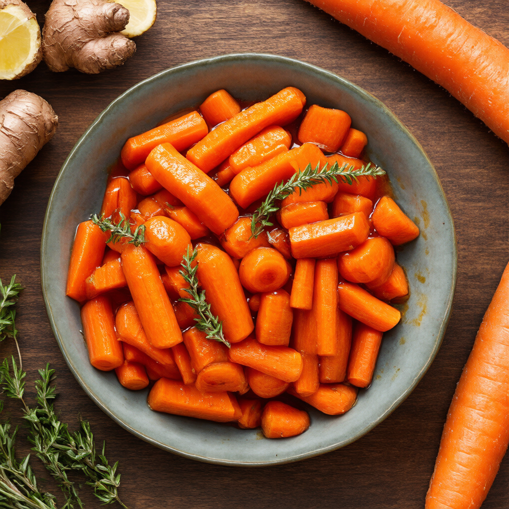 Ginger-Honey Glazed Carrots with Thyme