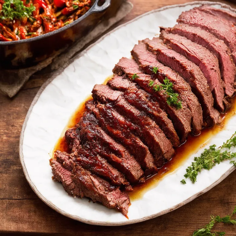 Ancho Chilli Bourbon Glazed Beef Brisket