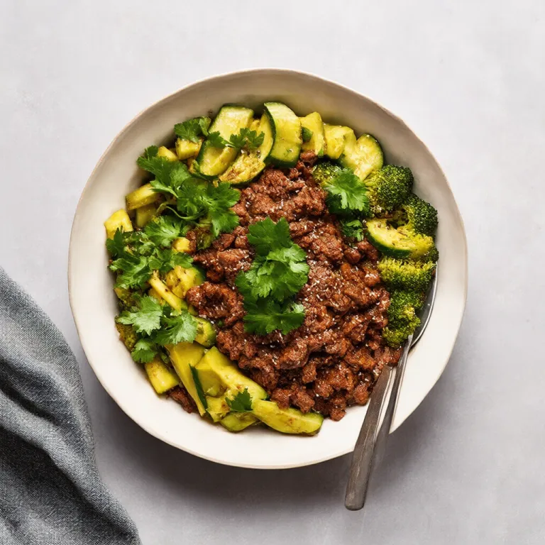 Coriander Beef and Veggie Bowl