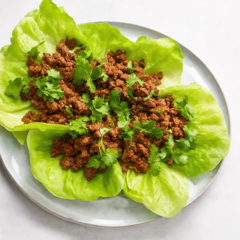 Beef Lettuce Wraps with Coriander