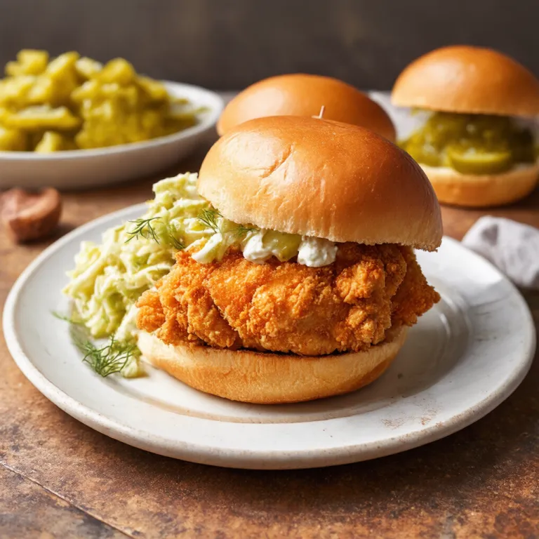 Crispy Buttermilk Chicken Slider with Dill Pickle Relish