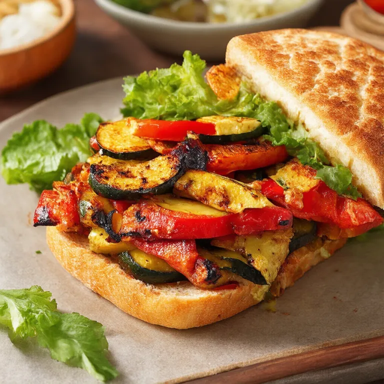 Teriyaki Marinated Grilled Vegetable Sandwich