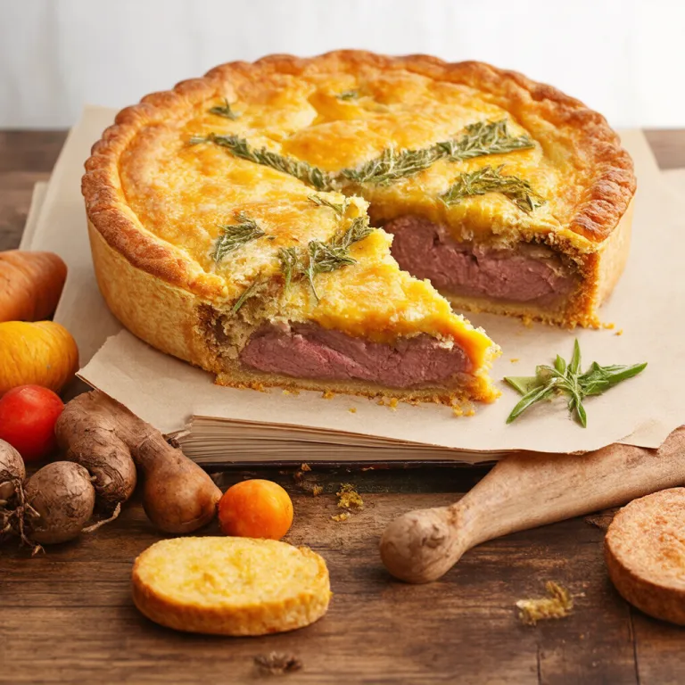 Herbed Pork Pie with Root Vegetables