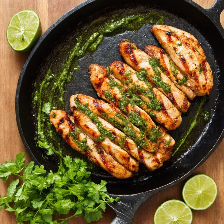 Coriander-Lime Grilled Chicken with Basil Drizzle