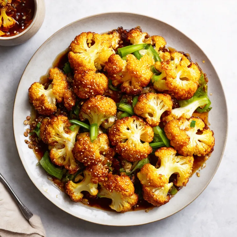 Asian-Style Roast Cauliflower with Sesame and Soy