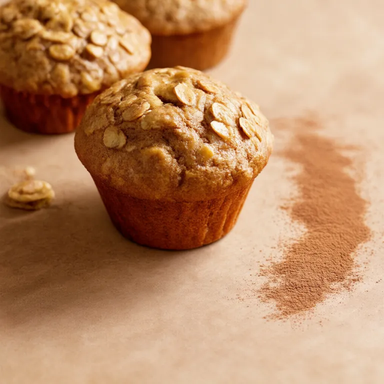 Cinnamon Banana Oat Muffins