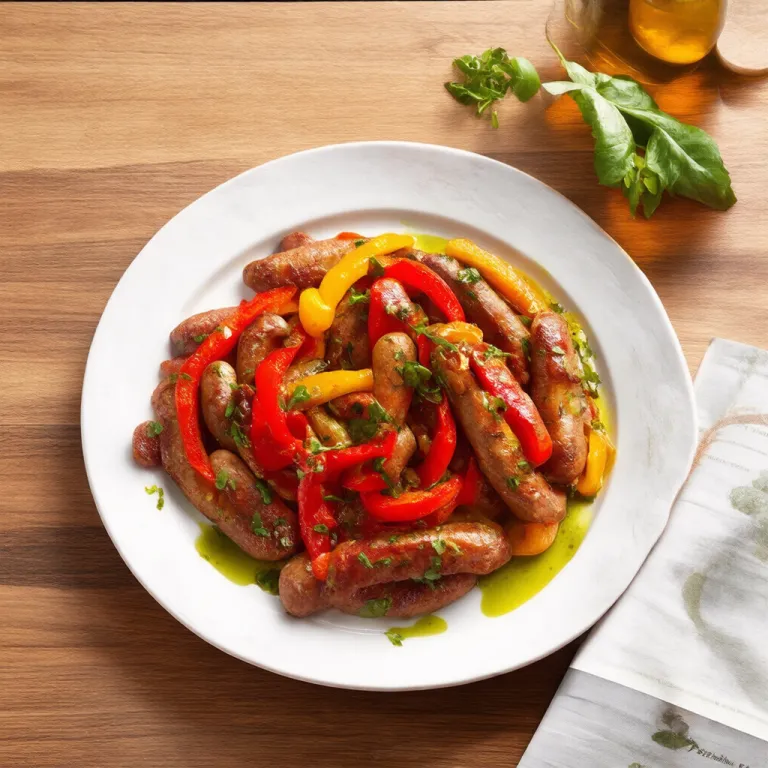 Sausage and Peppers City Style with Herb Oil