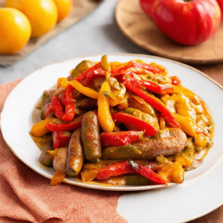 Maple & Mustard Glazed Sausage & Peppers
