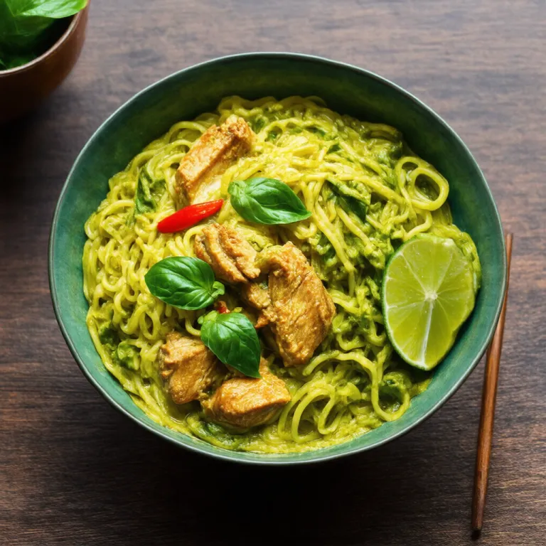 Quick Thai Green Curry Noodles