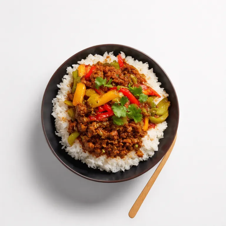Asian-Style Sticky Mince Bowl