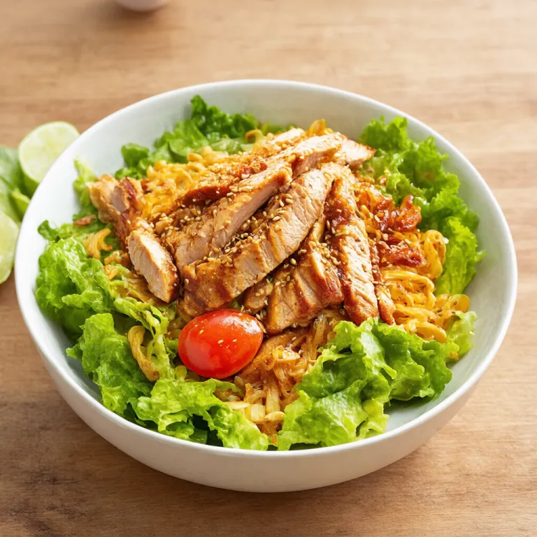 Asian Chicken Salad with Crispy Noodles